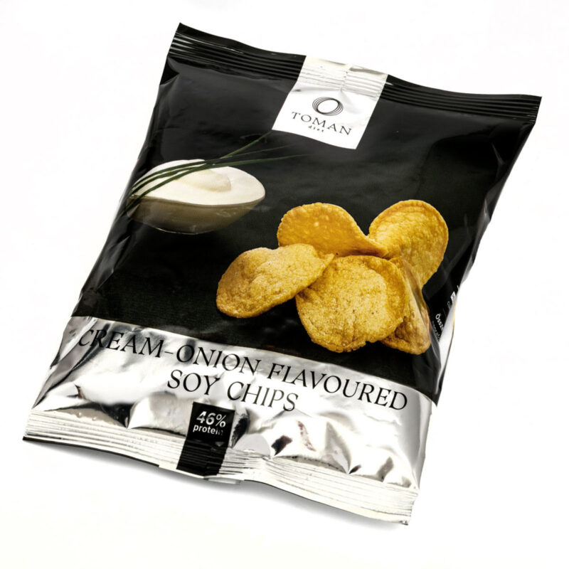 Tejfölös-hagymás ízű szójachips