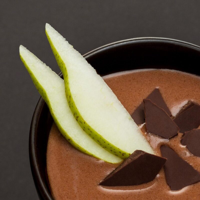 Körtés-csokoládé ízű desszert