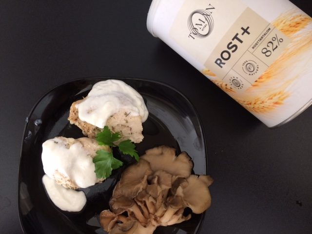 Csirkemell vargánya gombával