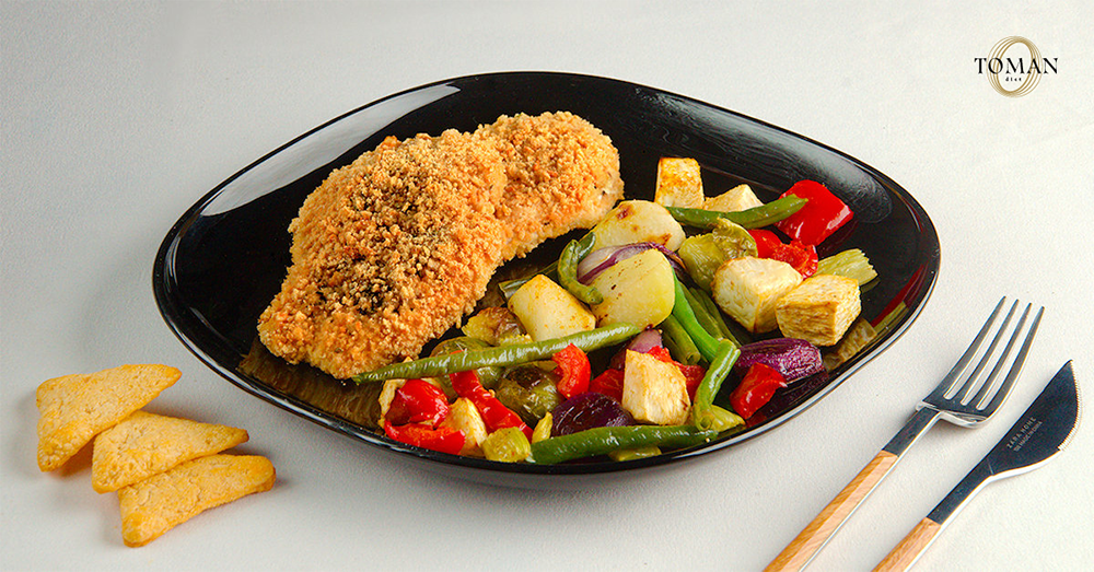 Sütőben sült rántott csirkemell