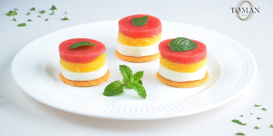 Gyümölcszselés desszert