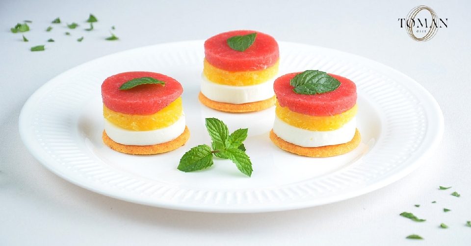 Gyümölcszselés desszert