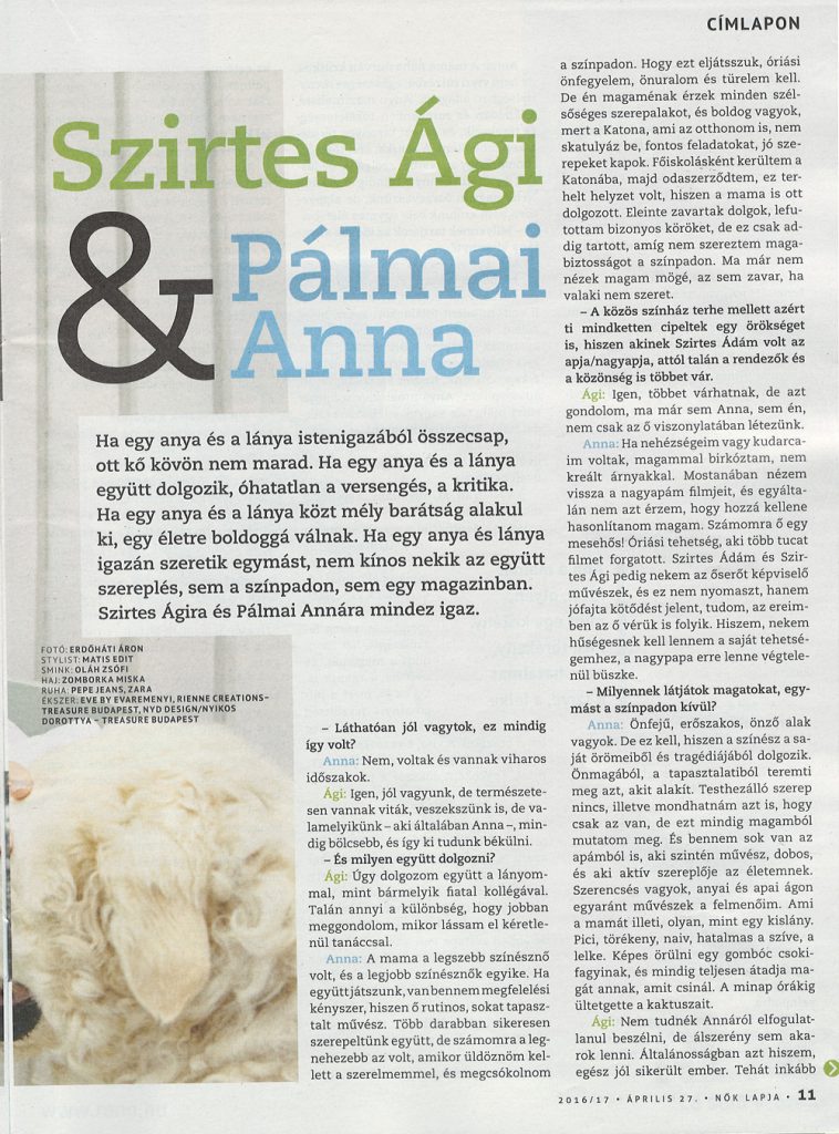 Nők Lapja, Toman, Pálmai Anna