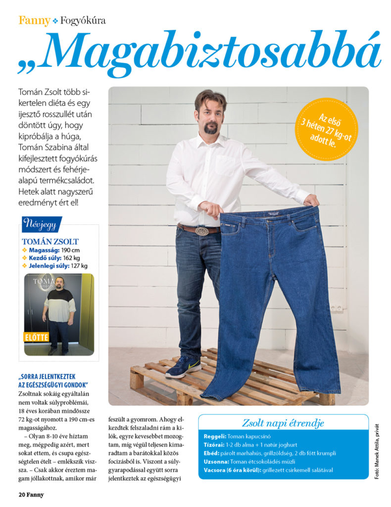 Toman Diet Fanny magazin cikk