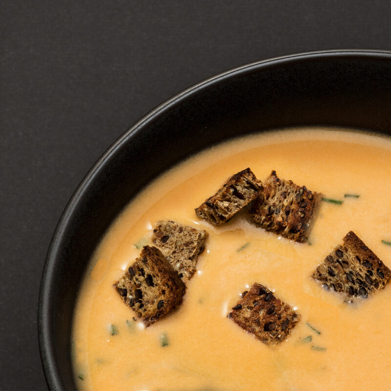 Fehérjében gazdag sajtleves