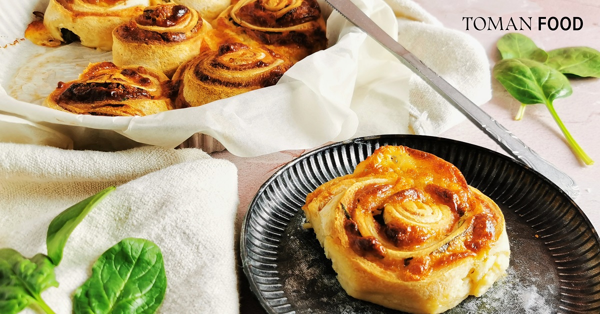 Gluténmentes sajtos, spenótos csiga Toman lisztből