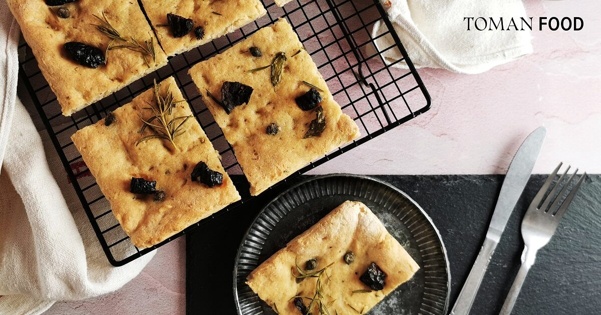Vegán focaccia recept Toman lisztből