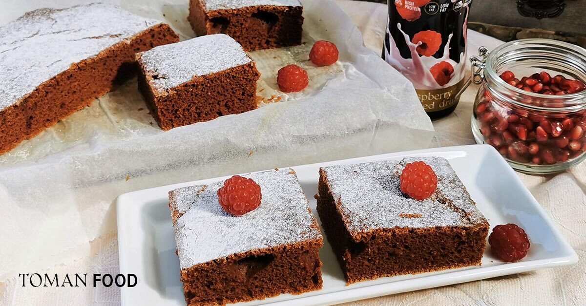 Gluténmentes, cukormentes málnás kevert sütemény