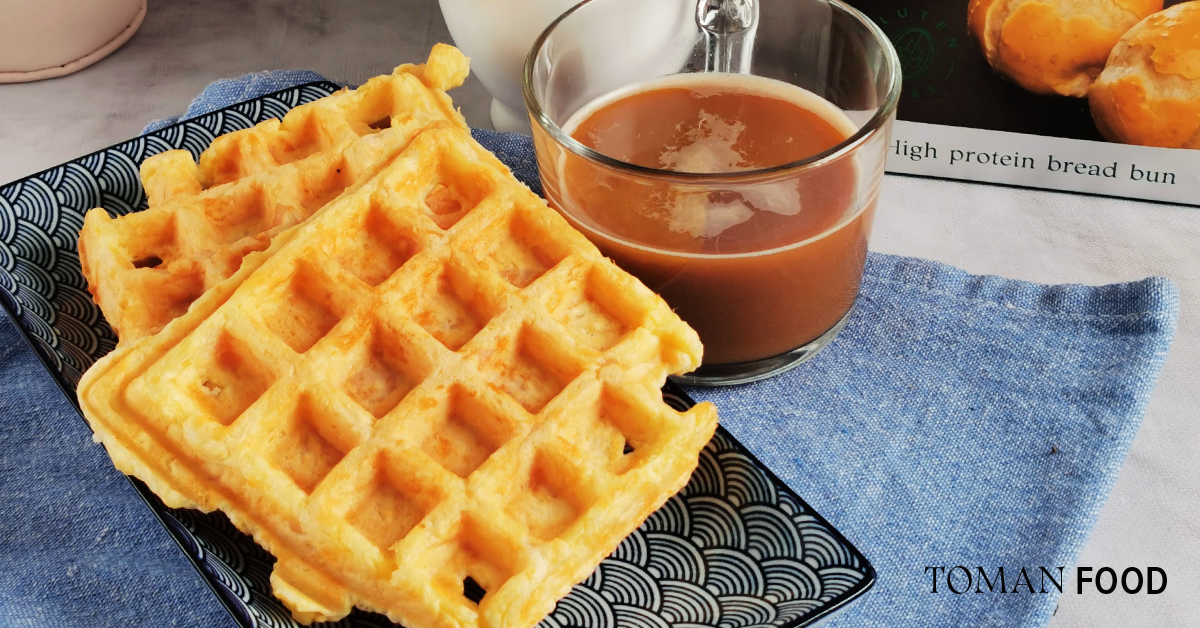 Gluténmentes sonkás-sajtos gofri