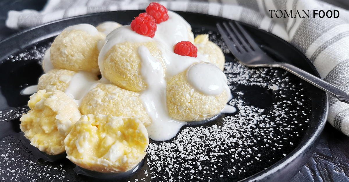 fehérjében gazdag túrógombóc